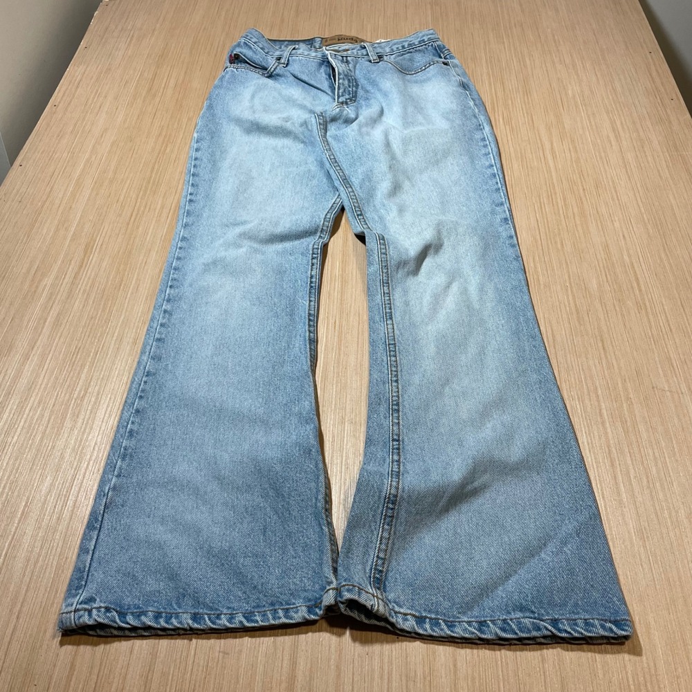 Mudd Flare Jeans Women Light Wash Vintage Y2K High Waisted Wide Leg Size 7
